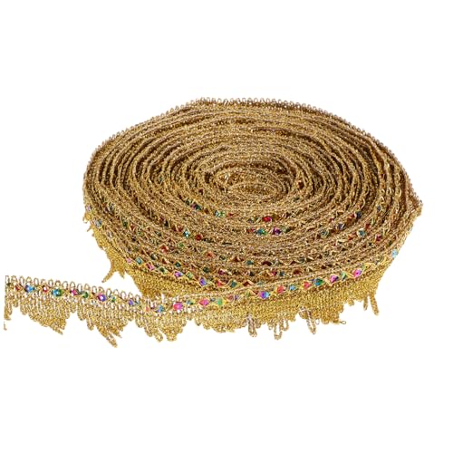 HOMSFOU Goldene Pailletten Spitzenborte Robuste Dekoborte mit Glänzenden Stickereien Vielseitig für DIY Kostüme Hochzeitsdeko Blumenarrangements und Scrapbooking HOMSFOU Goldene Pailletten Spitzenborte Robuste Dekoborte mit Glänzenden Stickereien Vielseitig für DIY Kostüme Hochzeitsdeko Blumenarrangements und Scrapbooking von HOMSFOU
