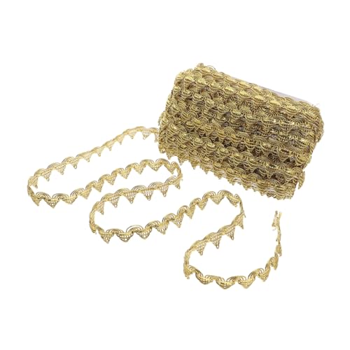 HOMSFOU Goldene Spitzenspitze Retro -Spitzenverkleidung Spitzenbandbesatz zum Nähen blumenbestickte Borte glänzendes Spitzenverkleidungsband Goldrand Nähen trimmen Rockbesatz Polyestergarn HOMSFOU Goldene Spitzenspitze Retro -Spitzenverkleidung Spitzenbandbesatz zum Nähen blumenbestickte Borte glänzendes Spitzenverkleidungsband Goldrand Nähen trimmen Rockbesatz Polyestergarn von HOMSFOU