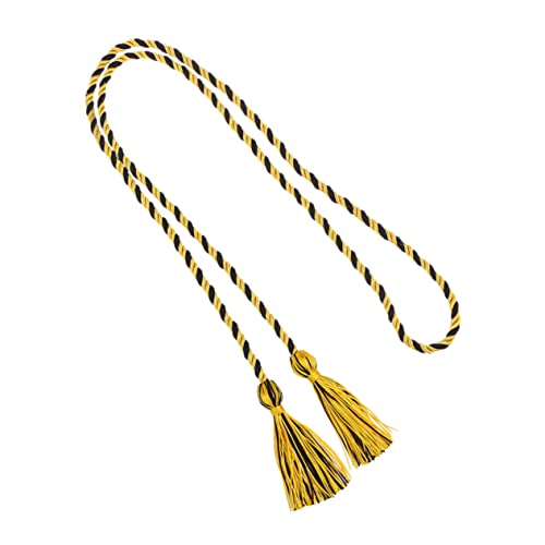 HOMSFOU Graduierung Ehrenschnur Polyesterkordel mit Quaste Langlebiges Abschlusszubehör für Bachelor Robe Gelb Schwarze Tassel Dekoration für Schulabschlussfeier und Graduierungsfoto HOMSFOU Graduierung Ehrenschnur Polyesterkordel mit Quaste Langlebiges Abschlusszubehör für Bachelor Robe Gelb Schwarze Tassel Dekoration für Schulabschlussfeier und Graduierungsfoto von HOMSFOU