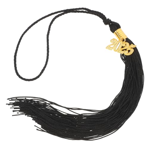 HOMSFOU Graduierungskappe Quasten Abschlussfeier Schwarze Abschlusshutquaste Quaste Graduierung Schwarze Abschlussquaste Abschluss Quaste Ehre Diplom-kappe Polyester Black von HOMSFOU
