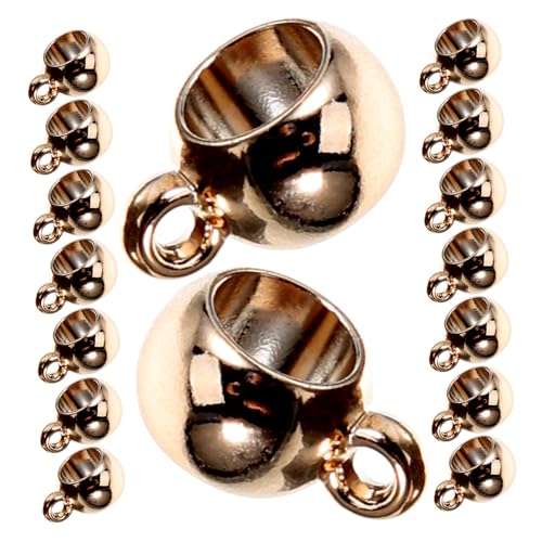 HOMSFOU Große Lochperlen für Diy Schmuckherstellung Rosen Gold Spacer Perlen für Armbänder Ketten und Kreative Deko Projekte von HOMSFOU