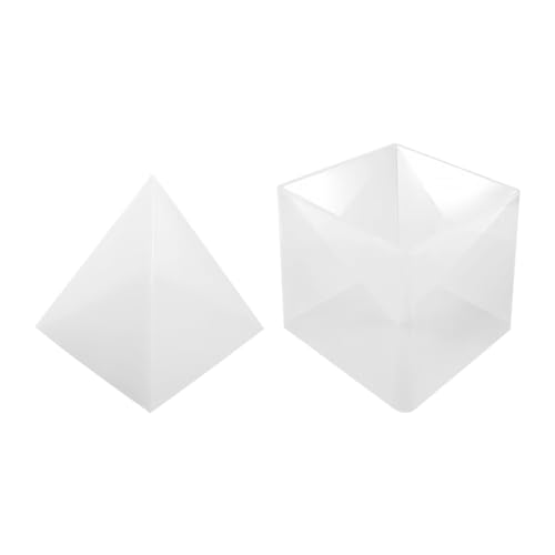 HOMSFOU Große Silikon-Pyramiden-Formen aus Harz, Pyramide, Silikonform, Epoxidharz, Gießform für DIY, Schmuck, Gießen, Basteln, Briefbeschwerer, Büro, Schreibtisch, Dekoration von HOMSFOU