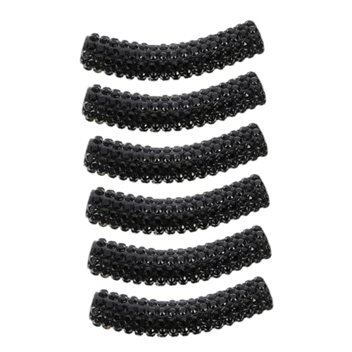 HOMSFOU Großloch Rhinestone Röhrenperlen Metall Schwarze Nudelperlen für DIY Schmuckherstellung Innendurchmesser für Schuhe und Schmuckdesign HOMSFOU Großloch Rhinestone Röhrenperlen Metall Schwarze Nudelperlen für DIY Schmuckherstellung Innendurchmesser für Schuhe und Schmuckdesign von HOMSFOU