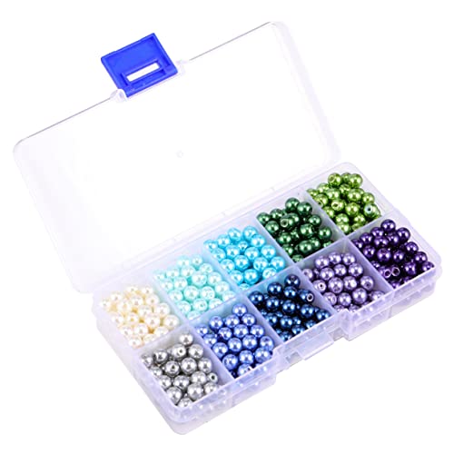 HOMSFOU Grüne Glasperlen für Diy Schmuck Bastelperlen für Armbänder und Kreative Projekte Hochwertige Langlebige Perlen mit Lochdesign für Bastelideen und Dekoration für Diy Enthusiasten von HOMSFOU