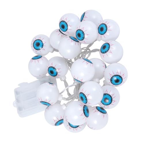 HOMSFOU Halloween LED Eyeball Light String Battery Operated Warm White Bulbs Scary Party Decoration for Indoor Outdoor Festival Ambiance HOMSFOU Halloween LED Eyeball Light String Battery Operated Warm White Bulbs Scary Party Decoration for Indoor Outdoor Festival Ambiance von HOMSFOU