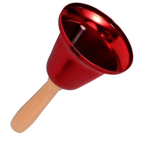 HOMSFOU Handglocke aus Metall mit Holzgriff Lauter Dekorativer Anrufglocke für Dinner Hochzeit und Lehrer Vielseitige Tischglocke für Sofortige Aufmerksamkeit Rot HOMSFOU Handglocke aus Metall mit Holzgriff Lauter Dekorativer Anrufglocke für Dinner Hochzeit und Lehrer Vielseitige Tischglocke für Sofortige Aufmerksamkeit Rot von HOMSFOU