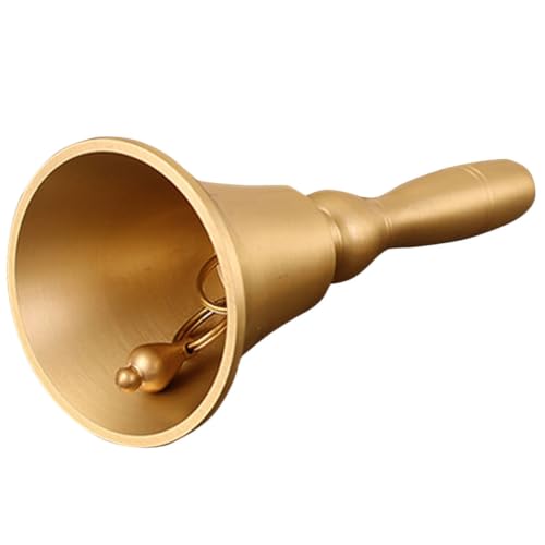 HOMSFOU Handglocke mit Holzgriff Ergonomische Empfangsglocke für Restaurant Hochzeit und Partys Langlebige Kupferkonstruktion für Service und Training von Haustieren von HOMSFOU