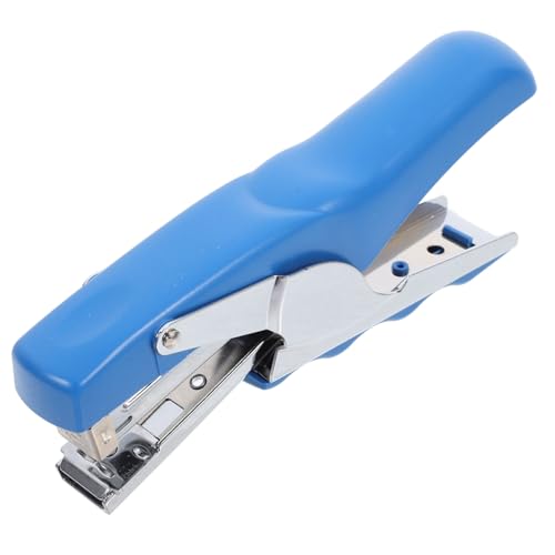 HOMSFOU Handhefter Lehrer Schreibtisch Bürowefter Desktop-hefter Mini Hefter Hefter Büro Hefter Klassenzimmer Handhaben Pastell Schulmaterial Produkt Tragbar Für Werkzeug Eisen Blau von HOMSFOU
