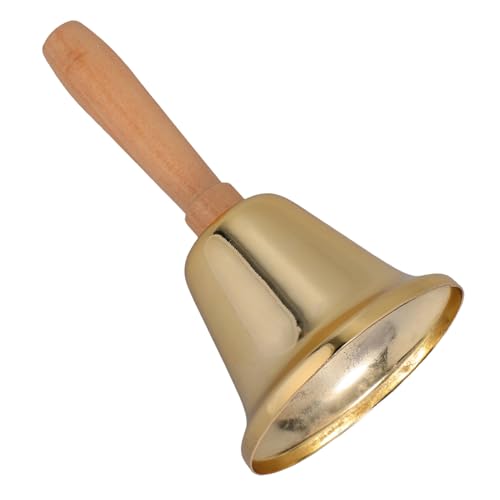 HOMSFOU Handheld Metallglocke mit Holzgriff Laute Anrufglocke für Service und Aufmerksamkeit für Restaurants Hotels Klassenzimmer Pflege und Zuhause Goldene Tischglocke HOMSFOU Handheld Metallglocke mit Holzgriff Laute Anrufglocke für Service und Aufmerksamkeit für Restaurants Hotels Klassenzimmer Pflege und Zuhause Goldene Tischglocke von HOMSFOU