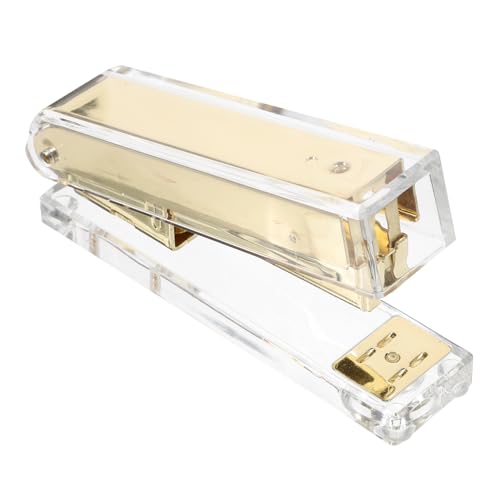 HOMSFOU Hefter Bürowefter Klassenzimmerzubehör Buchheime Schreibtisch-Essentials Büroprodukte Acryl Golden HOMSFOU Hefter Bürowefter Klassenzimmerzubehör Buchheime Schreibtisch-Essentials Büroprodukte Acryl Golden von HOMSFOU