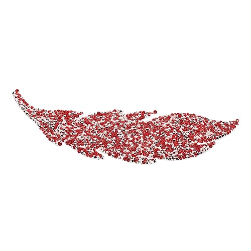 HOMSFOU Heißer Diamant -Strass -Patch für Strasssteine ​​Patch Blätter Form Kleidung Reiz applizierte Dekoration Strass-Design-Applikation Aufnäher mit Blatt-Strasssteinen Aufkleber rot von HOMSFOU