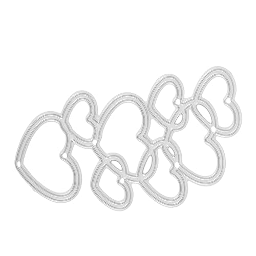 HOMSFOU Herz Metall Stanzform für Kartenherstellung DIY Vorlage Hochfestem für Scrapbooking Fotoalben Hochzeitskarten und Dekoration für Bastelprojekte von HOMSFOU