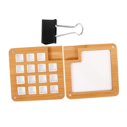 HOMSFOU Holz Aquarellpalette mit Fächern Leere Farbbehälter Box für Künstler für Aufbewahrung von Wasserfarben Pigmentsicher Tragbar Maler und Kunstliebhaber HOMSFOU Holz Aquarellpalette mit Fächern Leere Farbbehälter Box für Künstler für Aufbewahrung von Wasserfarben Pigmentsicher Tragbar Maler und Kunstliebhaber von HOMSFOU
