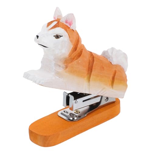 HOMSFOU Holz Tier Stapler Tragbarer Hefter im Kreativen Tierdesign für Büro und Bastelarbeiten für Studenten Dokumentenorganisation Handgefertigt von HOMSFOU