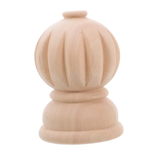 HOMSFOU Holz dekosäule Pumpkin form Unlackiert Stabile Treppen baluster für DIY Möbel Handwerk Europäischer Stil Verzierter Holzpfosten für Wohnkultur von HOMSFOU