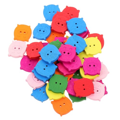 HOMSFOU Holzknöpfe mit niedlichem Schweine-Design, für Kleidung, Handwerk und Dekorationen, langlebige dekorative Ornamente, Hemden, Mäntel, Pullover, Jungen und Mädchen, Kleidung, 100 Stück HOMSFOU Holzknöpfe mit niedlichem Schweine-Design, für Kleidung, Handwerk und Dekorationen, langlebige dekorative Ornamente, Hemden, Mäntel, Pullover, Jungen und Mädchen, Kleidung, 100 Stück von HOMSFOU