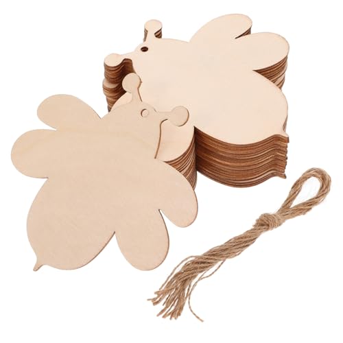HOMSFOU Holzschnittmuster Unbehandelte Bienen Holzscheiben für Diy Bastelprojekte Kreative Holzverzierungen für Hochzeiten Geburtstagsfeiern Weihnachten und Thanksgiving von HOMSFOU