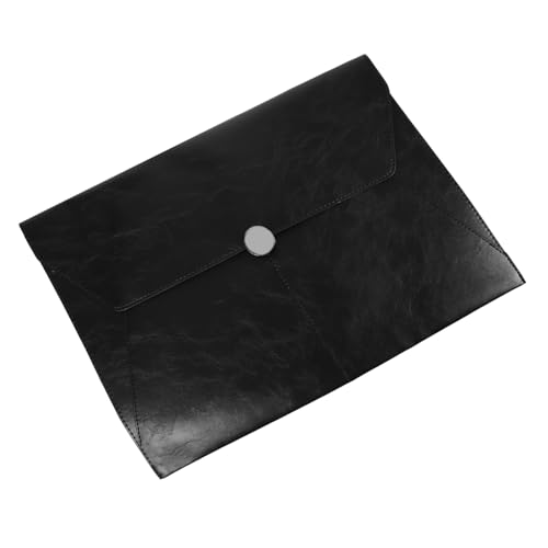 HOMSFOU Informationsbeutel mit großer Kapazität dokumentieren Dateiorganisator Dateiordner-Organizer briefumschläge aktenordner Portfolio-Ordner Tasche für Dokumentenmappen Leder Schwarz von HOMSFOU