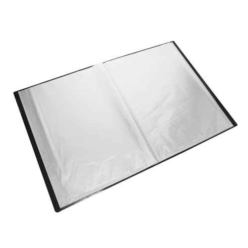 HOMSFOU Informationsbroschüre aktenordner Mappenmappe Portfolio-Buch Kunststoffhüllen für Hefter Portfolio-Ordner-Artwork Portfolioordner mit Kunststoffhüllen Black von HOMSFOU
