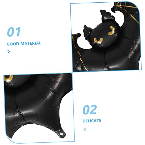 HOMSFOU Jumbo Aufblasbarer Halloween Fledermaus Schwarze Folienballon Deko Für Gruselige Partys Innen Außendekorationen Für Geisterhaus Und Oktoberfest Deko HOMSFOU Jumbo Aufblasbarer Halloween Fledermaus Schwarze Folienballon Deko Für Gruselige Partys Innen Außendekorationen Für Geisterhaus Und Oktoberfest Deko von HOMSFOU