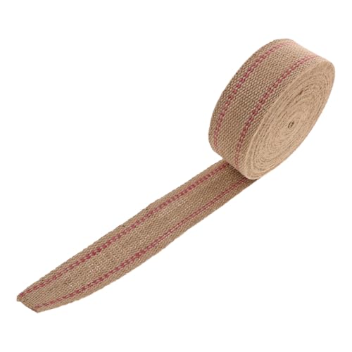 HOMSFOU Jute-gurtband mit Rotem Streifen Breit Natürliche Polstergurtband für Stuhlreparatur und Handwerk Strapazierfähig Atmungsaktiv Dekoration HOMSFOU Jute-gurtband mit Rotem Streifen Breit Natürliche Polstergurtband für Stuhlreparatur und Handwerk Strapazierfähig Atmungsaktiv Dekoration von HOMSFOU