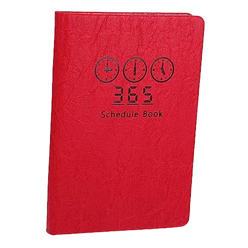 HOMSFOU Kalenderbuch wöchentlich Woche Studienplaner Zeitplaner Familienkalender Notizbuch aufkleber hochzeit Planen Sie Plan -Pad Datum Notizblock Tagesplaner Notizblock Papier rot von HOMSFOU