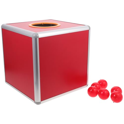 HOMSFOU Kasten -Box Briefkästen im Klassenzimmer Tombola-Losbehälter Tombola-Los-Inhaber Tombolaboxen für Tickets Trinkgeld für Geld Geldglas Trinkgläser Wahlurnen MDF rot von HOMSFOU