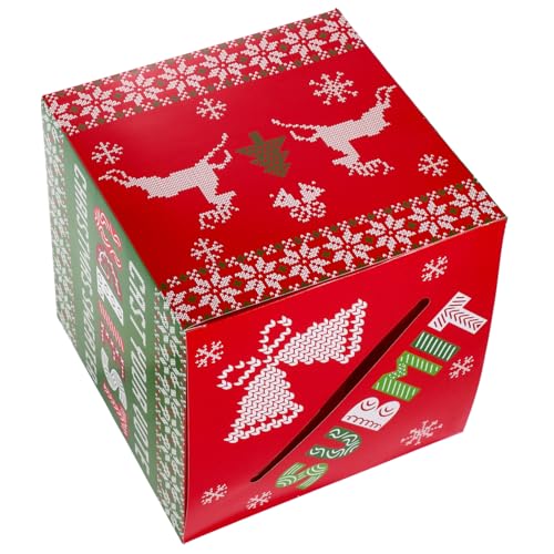 HOMSFOU Kasten -Box Weihnachtsfeier Abstimmungsbox Weihnachtsfeier Losbox Weihnachtsfeier Wahlbox Wahlurnen für Tombola Kästen für Tombola-Tickets Tombola-Losbehälter Papier von HOMSFOU