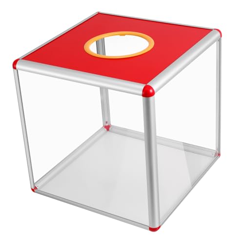 HOMSFOU Kasten Tombola-Preisbox Anfrage Boxen für wohltätige Zwecke verlosen Urlaub tragbar Spende Dose Spendenboxen für Fundraising Tombola-Losbehälter Aluminiumlegierung von HOMSFOU