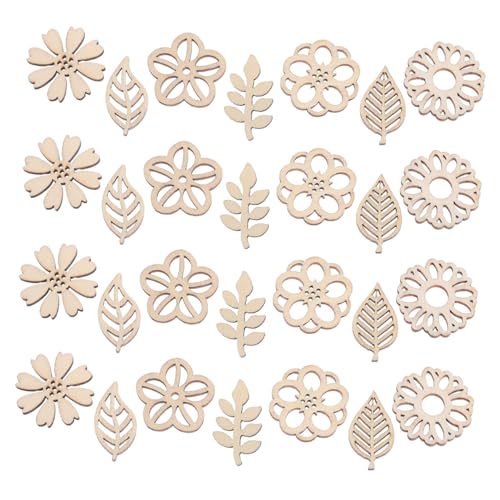 HOMSFOU Kinderholzschipset Für Blumenholzausschnitte Holzausschnitte Zum Selbermachen Scrapbooking Holzformen Blumenholzverzierungen Scrapbooking -verzierungen Khaki von HOMSFOU