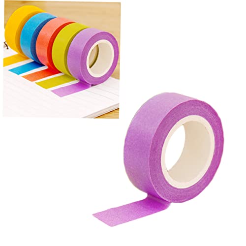 HOMSFOU Klebeband Candy Farbe Diy Dekoratives Papier Tape für Scrapbooking Tagebuch und Bastelprojekte Lila von HOMSFOU