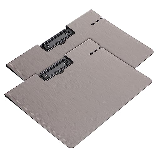 HOMSFOU Klemmbrett Faltbar Multifunktionaler Schreibunterlage für Büro und Schule Organizer für Dokumente und Papiere Leicht und Dunkelgrau mit Geriffelter Oberfläche HOMSFOU Klemmbrett Faltbar Multifunktionaler Schreibunterlage für Büro und Schule Organizer für Dokumente und Papiere Leicht und Dunkelgrau mit Geriffelter Oberfläche von HOMSFOU