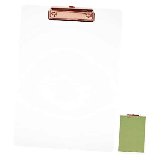 HOMSFOU Klemmbrett Schreibunterlage mit Metalklemme Transparente Dokumentenablage für Büro Schule und Veranstaltungen Multifunktionales Clipboard für Effizientes Arbeiten und Organisation von HOMSFOU