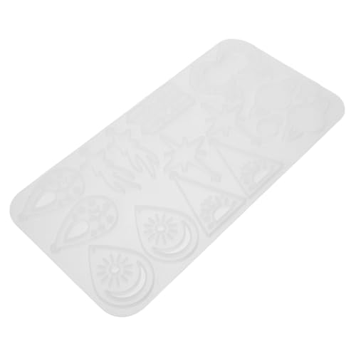 HOMSFOU Kristall-Epoxy-Form Schmuck Anhänger Silikonform Halsketten-Anhängerform aus Epoxidharz silikonform anhänger Ohrringform Halskettenform Kieselgel Weiß von HOMSFOU