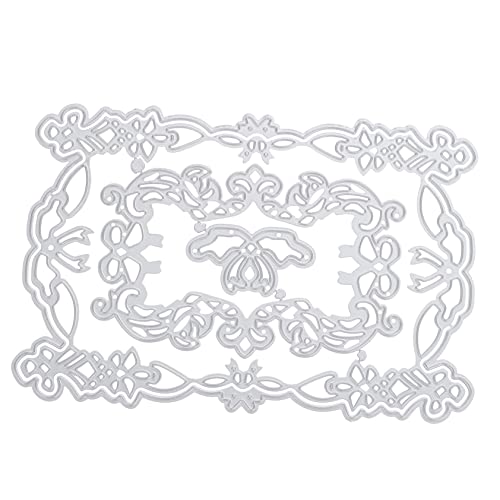 HOMSFOU Lace Cutting für Diy Karten Carbonstahl Stanzform mit Spitzenrand für Scrapbooking Geeignet für Bastelprojekte Kinderhandwerk und Feiertagsanlässe von HOMSFOU