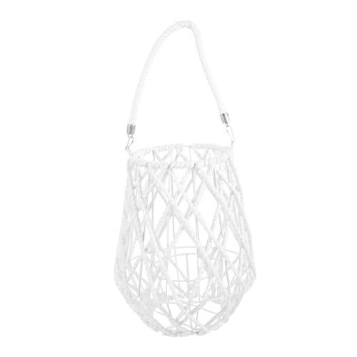 HOMSFOU Laterne Teelichthalter Geflochtenem Material Elegante Dekoration für Wohnzimmer Restaurant Garten Schlafzimmer Vintage Design für Stimmungsvolle von HOMSFOU