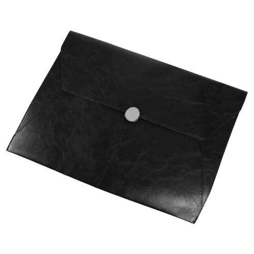 HOMSFOU Leder Dokumententasche Große Kapazität Reißverschluss Organizer für Reiseunterlagen Praktischer Portfolio Ordner für Wichtige Dokumente für Büro und Studium Schwarzes Kunstleder HOMSFOU Leder Dokumententasche Große Kapazität Reißverschluss Organizer für Reiseunterlagen Praktischer Portfolio Ordner für Wichtige Dokumente für Büro und Studium Schwarzes Kunstleder von HOMSFOU