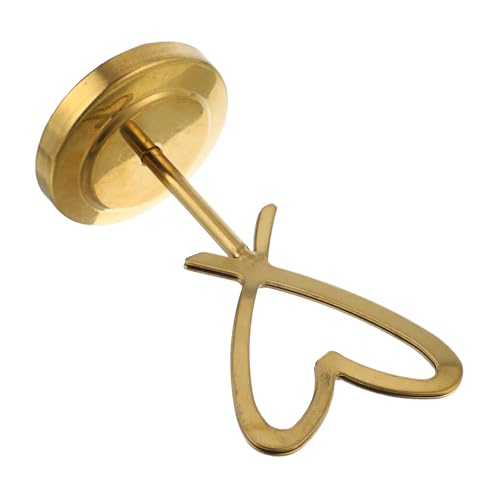 HOMSFOU Liebesausstellungsständer Memohalter-clip Lebensmittelmenü Halter Memo-clip Tisch-fotoständer Klemmbrett Aus Edelstahl Notizhalter Für Büroklammern Golden Rostfreier Stahl von HOMSFOU