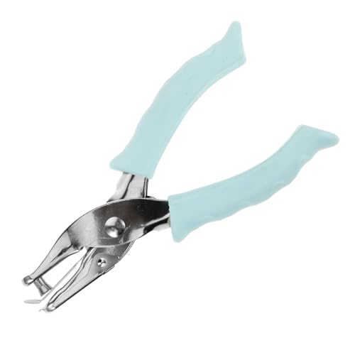 HOMSFOU Locher Papier Puncher Mini -Handbuch Papierstempel kleiner Lochpuncher Tragbarer Planer Puncher Stanzmaschine Laschenstanze Einzellochstempel für Handwerk Kieselgel Blau von HOMSFOU