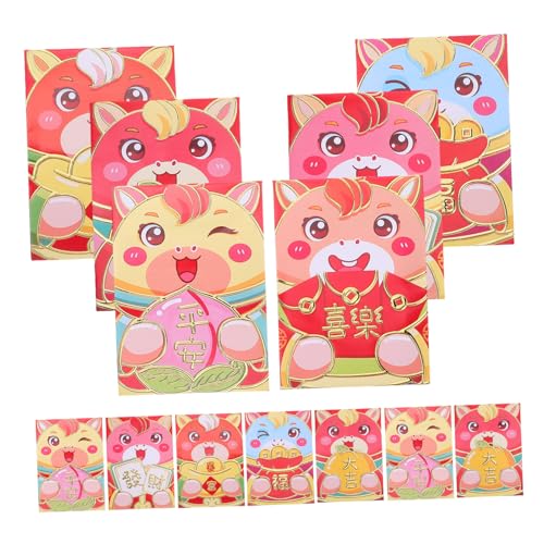 HOMSFOU Lunar Year Lucky Money Envelopes aus Stabilem mit Cartoon Pferde Elegante Geschenkverpackung Reißfest für Frühlingsfest und Neujahrsfeier HOMSFOU Lunar Year Lucky Money Envelopes aus Stabilem mit Cartoon Pferde Elegante Geschenkverpackung Reißfest für Frühlingsfest und Neujahrsfeier von HOMSFOU