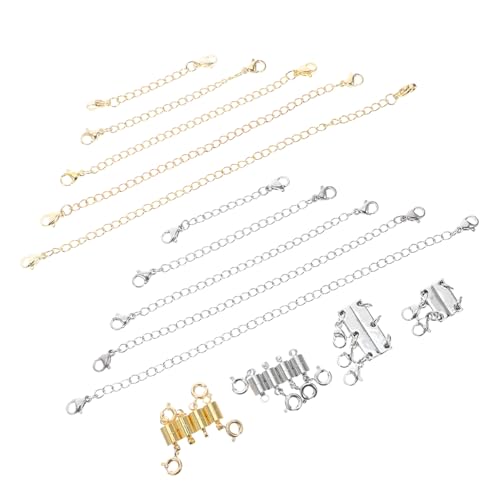 HOMSFOU Magnetischer Schmuckverschluss Mehrfachgrößen Edelstahl Halskettenverschluss mit Sicherem Magnetverschluss und Verlängerung für Halsketten Armbänder Vielseitig Einsetzbar HOMSFOU Magnetischer Schmuckverschluss Mehrfachgrößen Edelstahl Halskettenverschluss mit Sicherem Magnetverschluss und Verlängerung für Halsketten Armbänder Vielseitig Einsetzbar von HOMSFOU