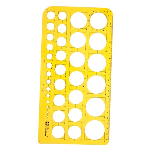 HOMSFOU Malvorlagen Werkzeug Zum Malen Von Vorlagen Wandschablonen Zum Bemalen Zeichnungsvorlage Sicherheitszeichnungsschablonen Formen Zeichnen Klassenzimmer Schablonen Yellow Pvc von HOMSFOU