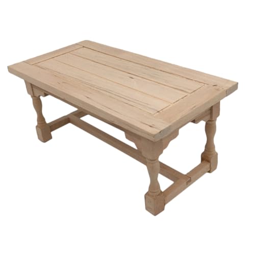HOMSFOU Maßstab Holz Esstisch für Puppenhausmöbel für Robustes Design für Fantasievolles von HOMSFOU