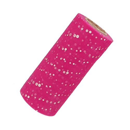HOMSFOU Mesh-Rolle funkeln Dekoration Verkaufsstand Gang Hochzeit staubig Braut- Party Paillette Stoff Rosa Tüll zum Verpacken von Geschenken Rosig von HOMSFOU