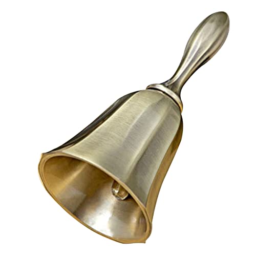 HOMSFOU Metallglocke für Restaurant und Bar Handglocke aus Zinklegierung Laut und Klarer für Service und Anruf Vintage Design Langlebig und Komfortabler Griff von HOMSFOU