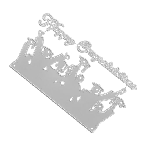 HOMSFOU Metallmesserform Schneidwerkzeug funkeln Absolventen-Stanzformen Karte Sammelalbum Schneiden Party-Stanzform Stanzform für Papierhandwerk Kohlenstoffstahl Silver von HOMSFOU