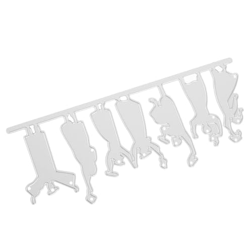 HOMSFOU Metallmesserform Stanzformen Danke gestanzt Schnitte Prägeschablonen Schablonenform Kohlenstoffstahl -Prägenschablone Stahl mit hohem Kohlenstoffgehalt Silver von HOMSFOU