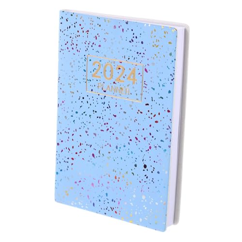 HOMSFOU Mini English Plan Buch planen Notizbuch Schule schulmaterial ästhetisch Monatsplaner tägliches Aufgabenheft täglicher Zeitschriftenplaner Tagesplaner Notizblock Papier Himmelblau von HOMSFOU