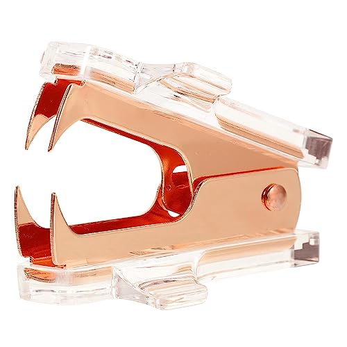 HOMSFOU Mini Heftklammer Entferner Tragbarer Büro Hefter Abzieher Roségold Handheld Klammerheber für Schule und Zuhause für Desktop Zubehör von HOMSFOU