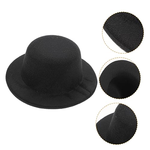 HOMSFOU Mini Puppenhut Schwarz für Puppen DIY Partyhut Dekoratives Leichtes und Stabiles Material Vielseitig als Puppenzubehör und Haar Dekoration Geeignet Langlebig und Fein Verarbeitet von HOMSFOU